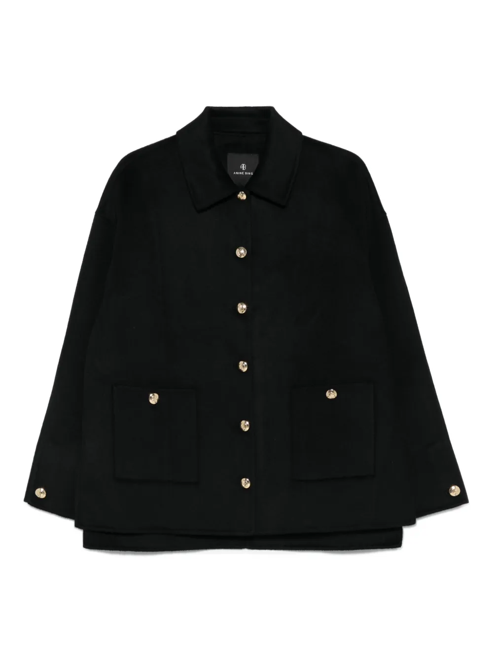 button-fastening patch-pocket jacket