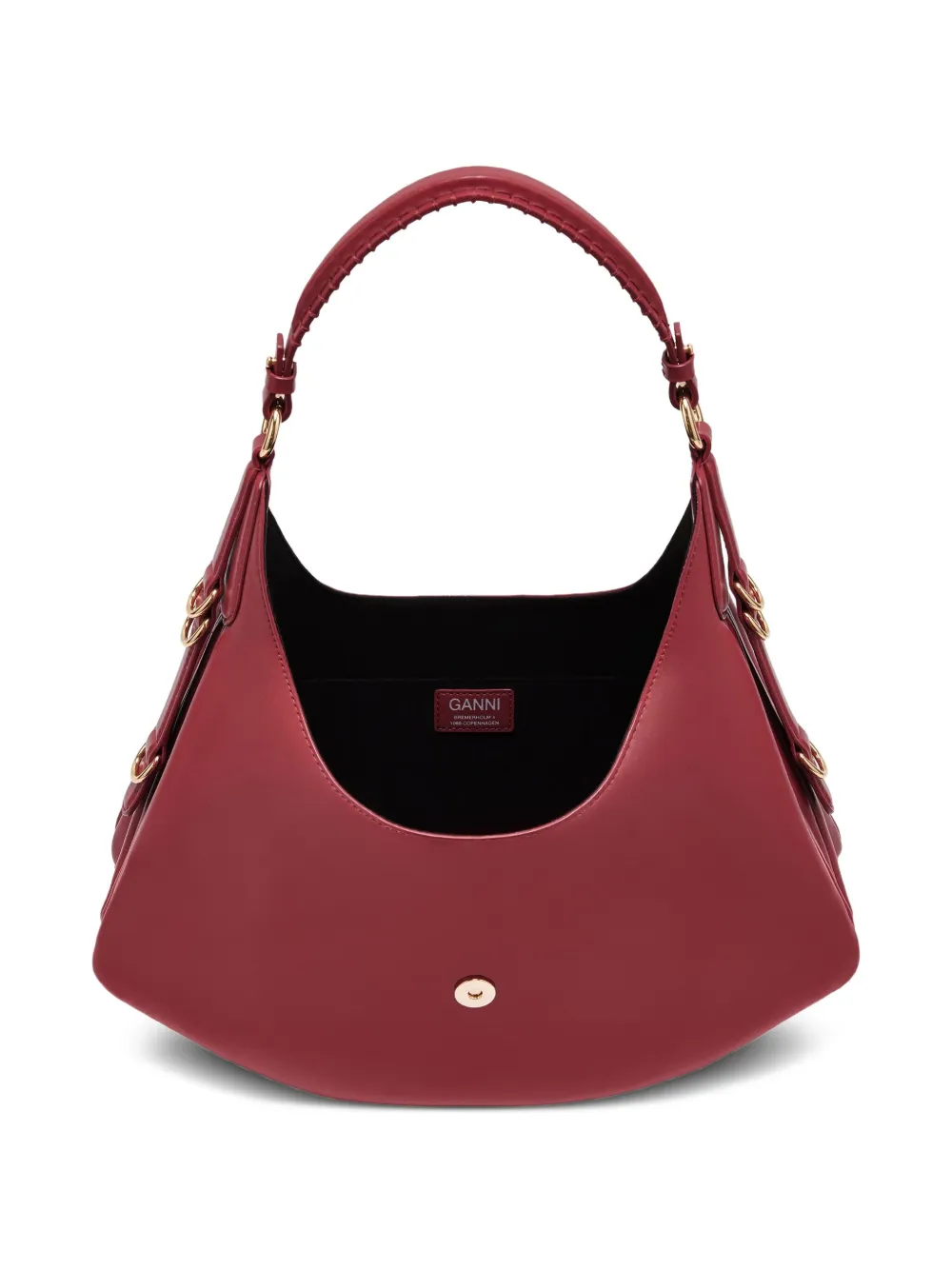 Ganni Compact Kat Tote Bag In Red