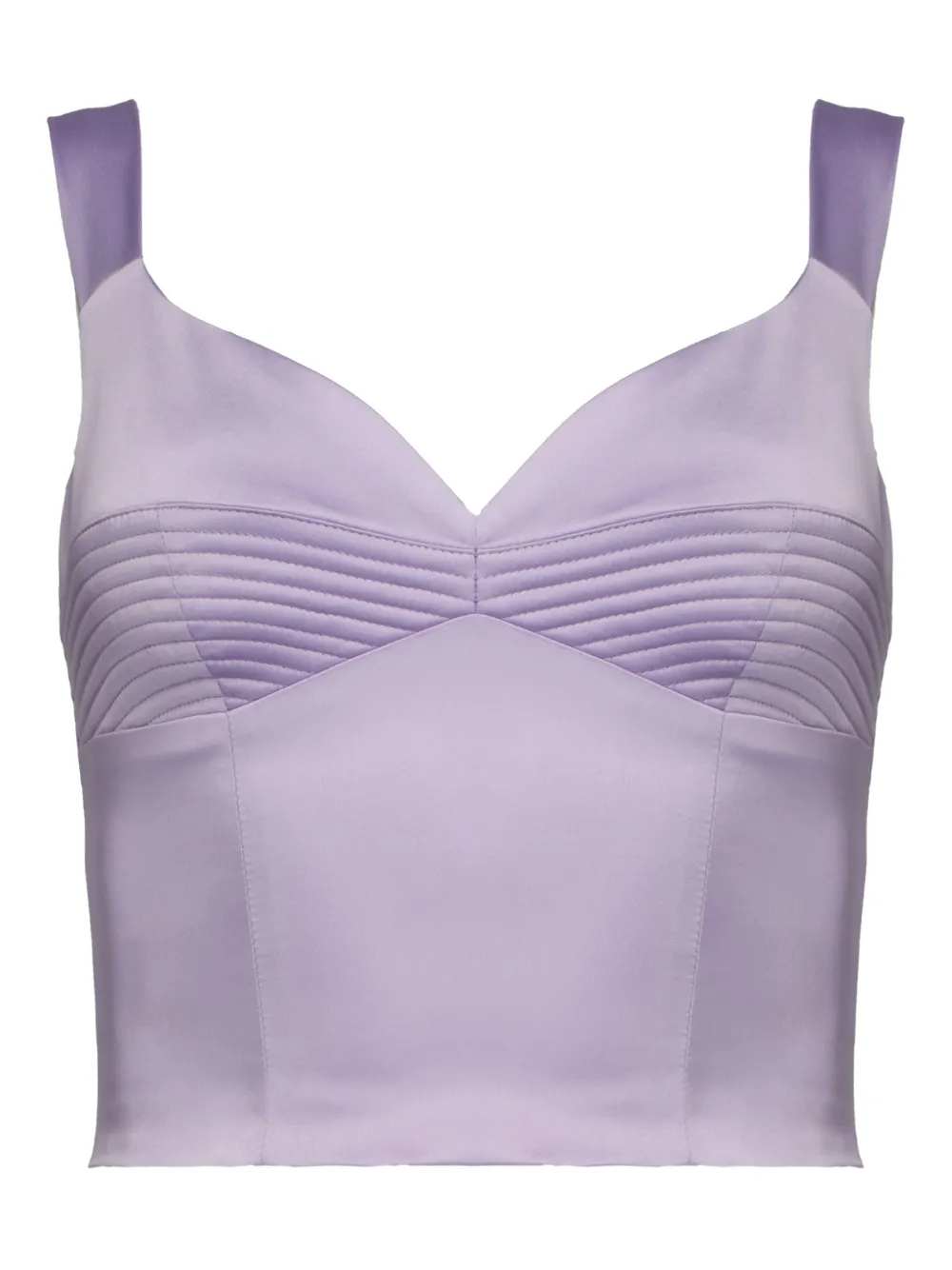 Murmur Haze Stitching-detail Top In Purple