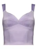 Murmur Haze stitching-detail top - Purple