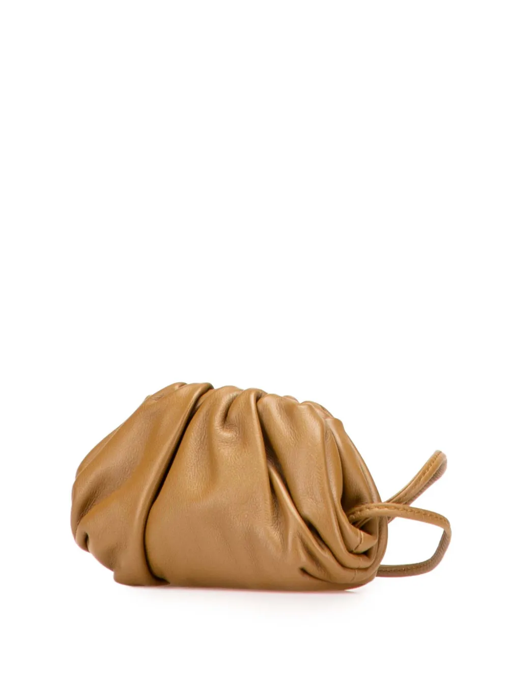 Pre-owned Bottega Veneta 2010-2025 Lambskin The Pouch Purse Coin Pouch In Brown