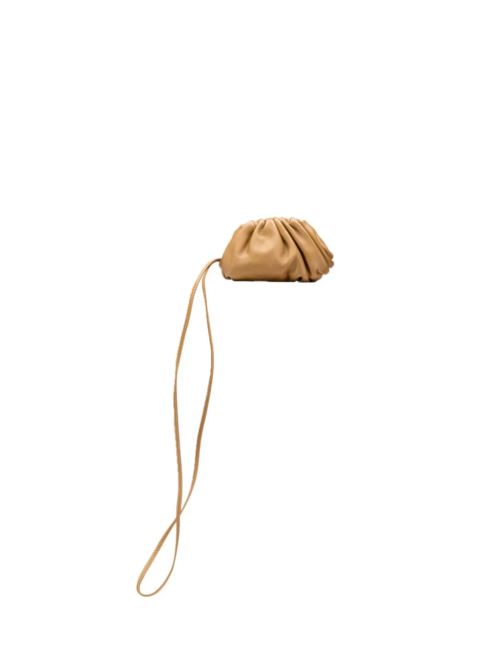 Pre-owned Bottega Veneta 2010-2025 Lambskin The Pouch Purse Coin Pouch In Brown