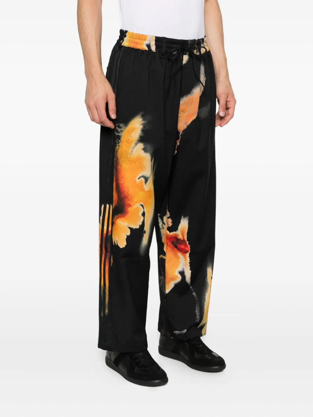 Y-3 Trainingsbroek met abstracte print Zwart