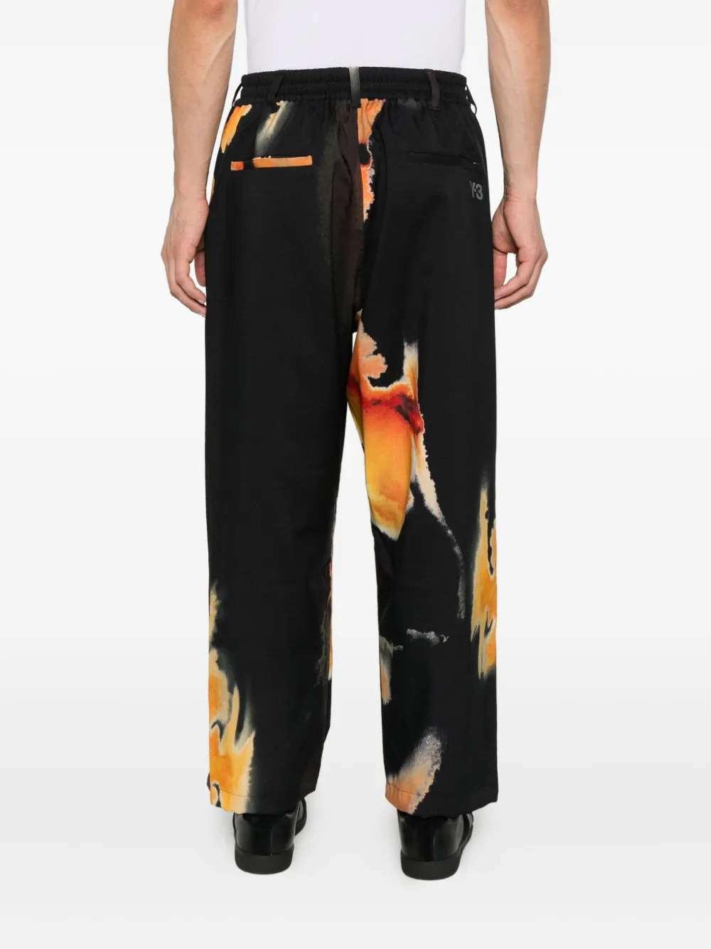 Y-3 Trainingsbroek met abstracte print Zwart