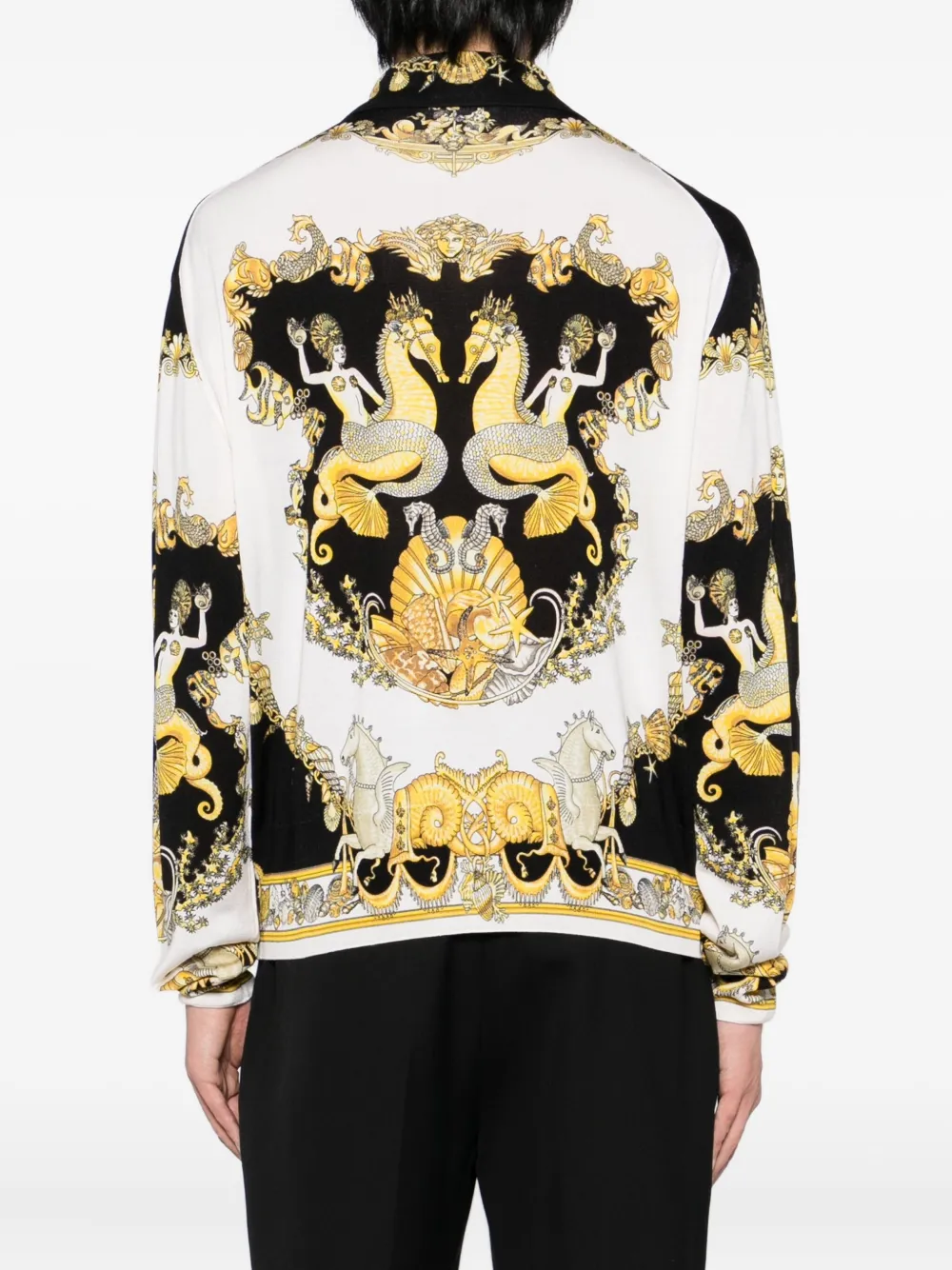 Versace Coral Theatre zijden overhemd Beige