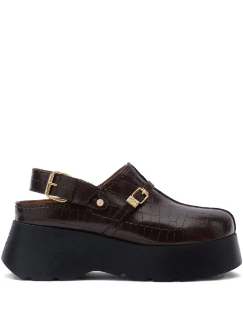 GANNI zapatillas con efecto de piel de cocodrilo