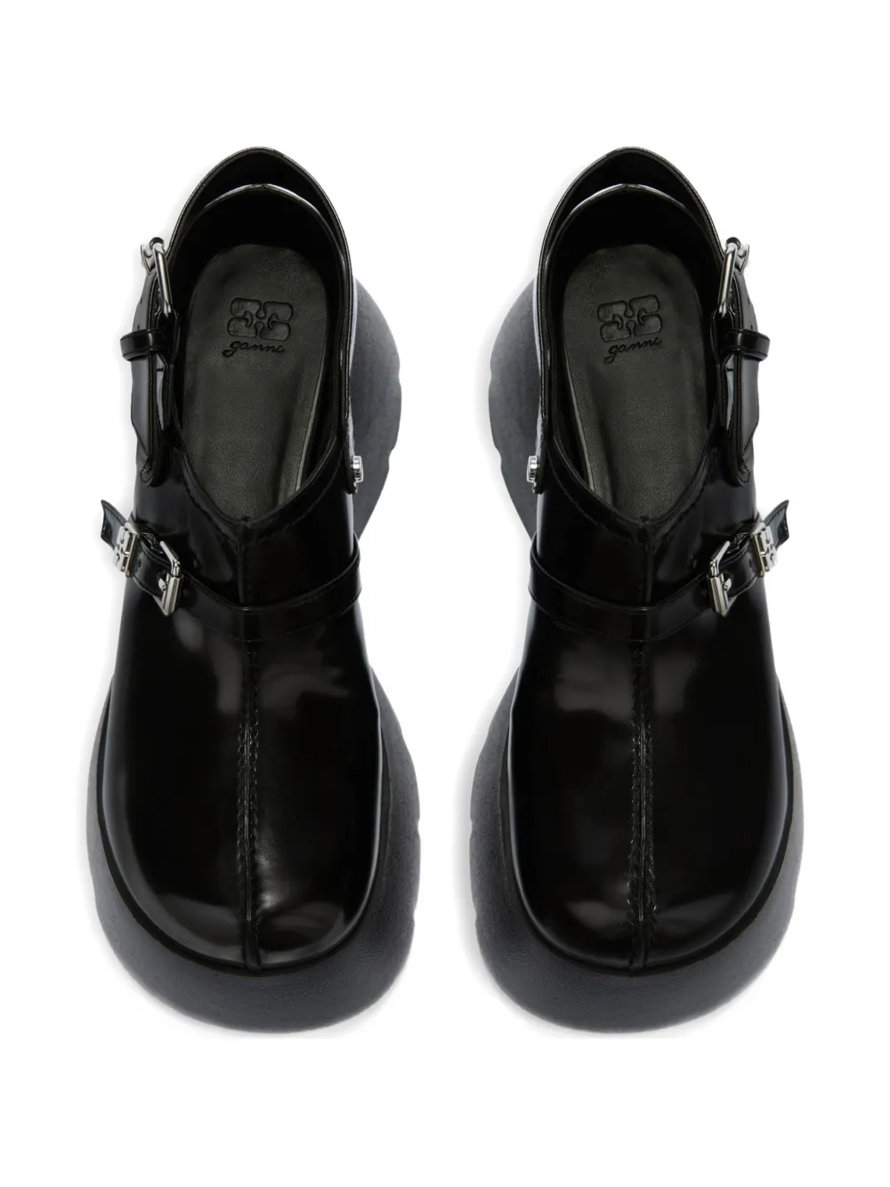 GANNI Muiltjes met gesp Zwart