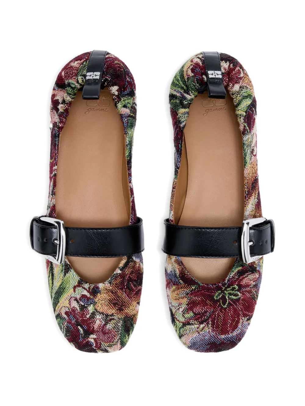 GANNI Ballerina's met gesp Veelkleurig