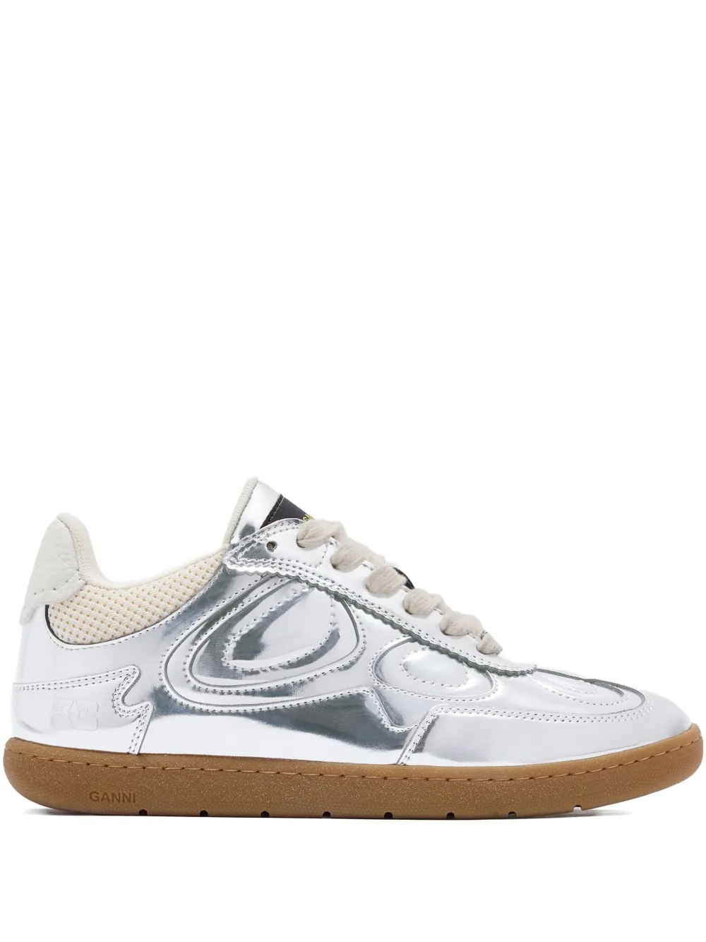 GANNI panelled sneakers Silver
