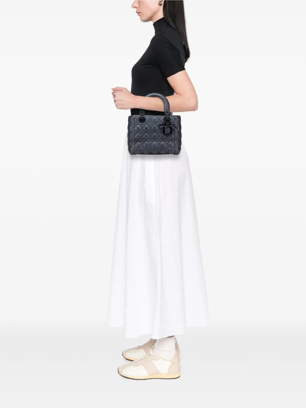 Christian Dior Pre-Owned 2020 Medium Ultra Matte Calfskin Cannage Lady Dior satchel | Pre-Owned | Image 2