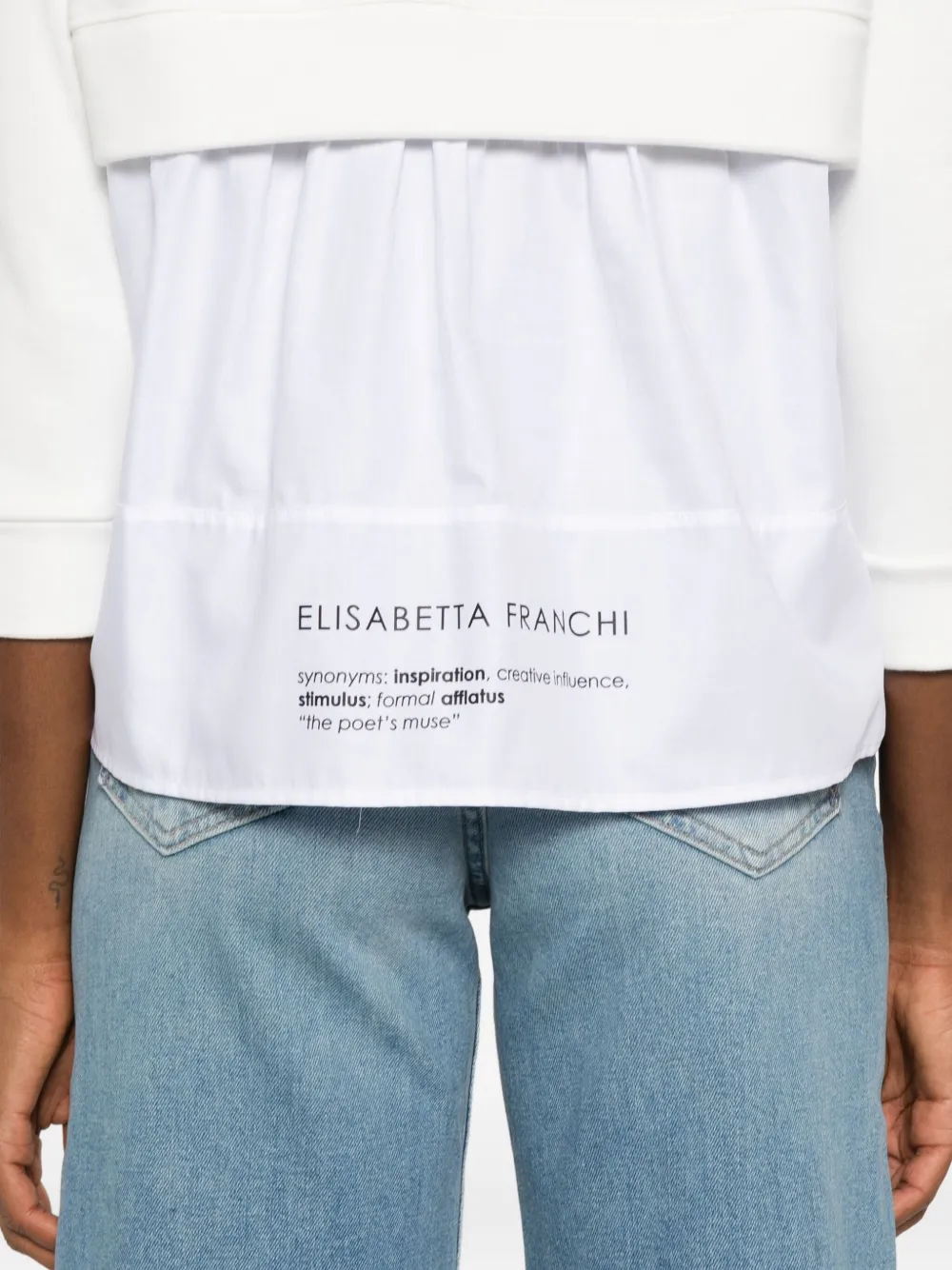 Elisabetta Franchi pocket sweatshirt Wit