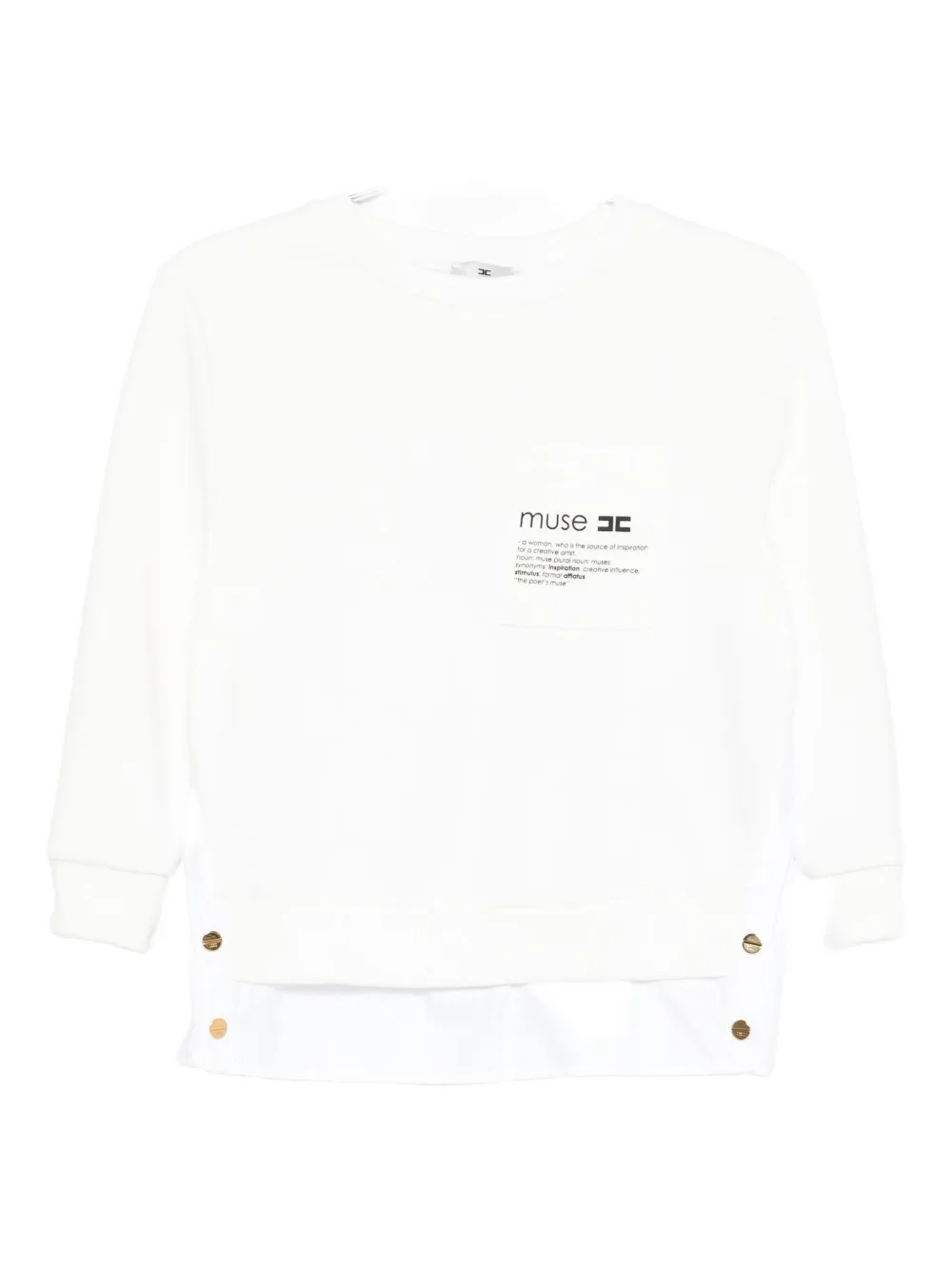 Elisabetta Franchi pocket sweatshirt Wit