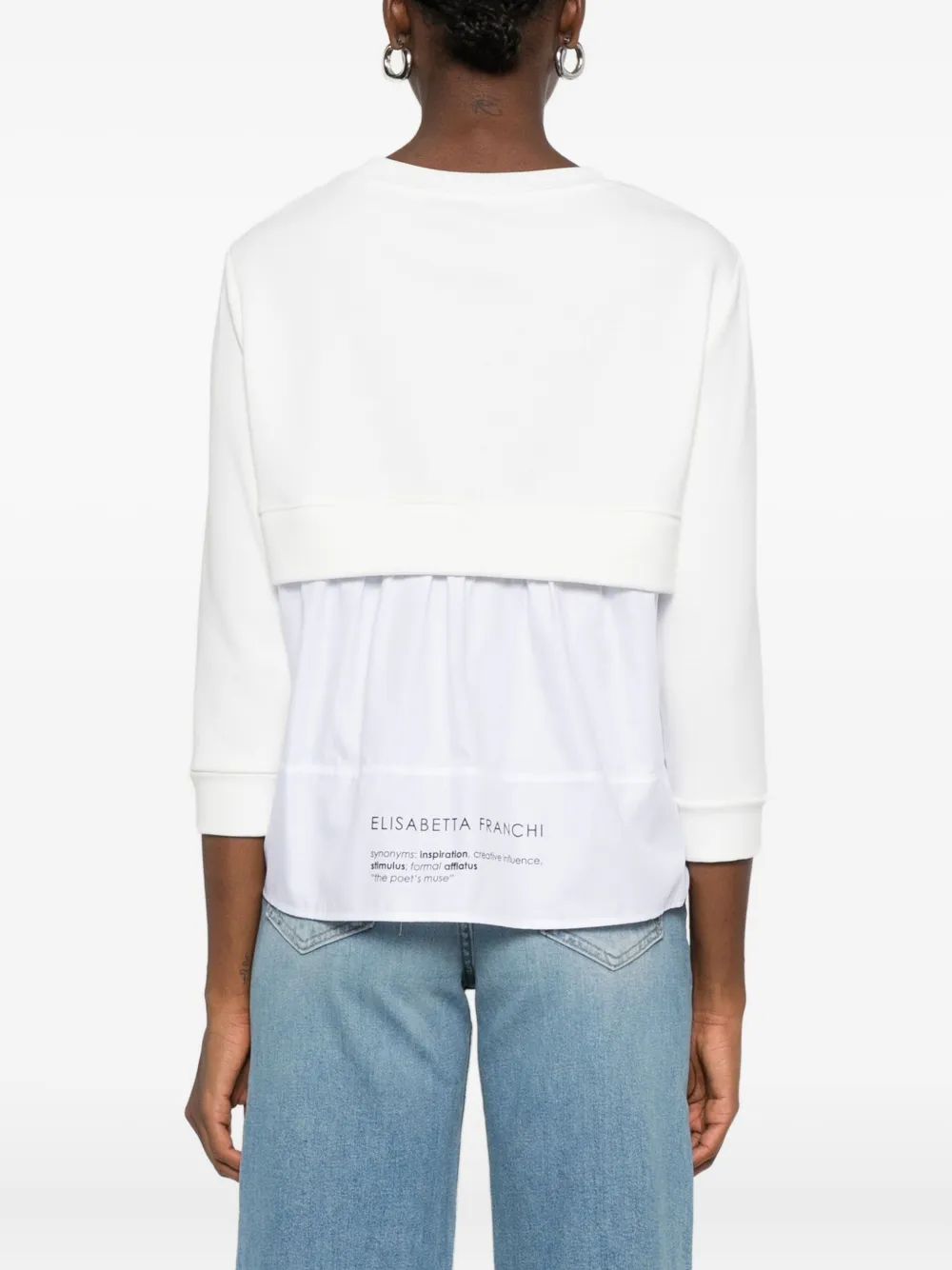 Elisabetta Franchi pocket sweatshirt Wit