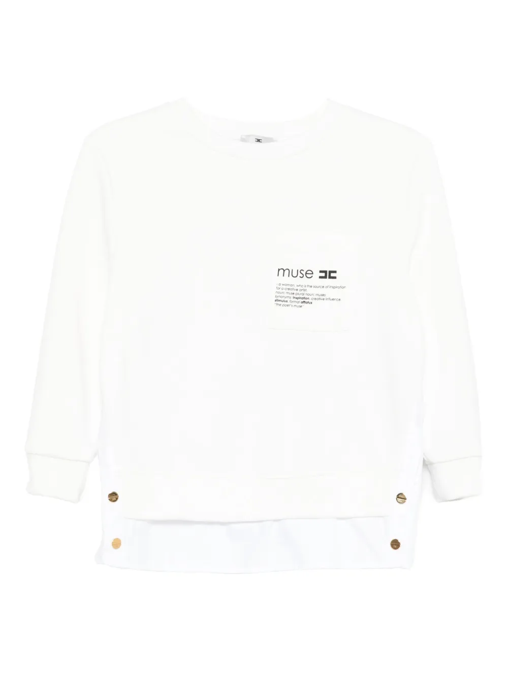 Elisabetta Franchi pocket sweatshirt Wit