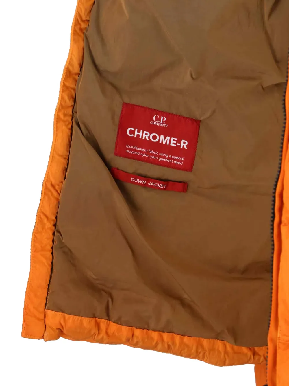 C.P. Company goggle hooded padded coat Orange