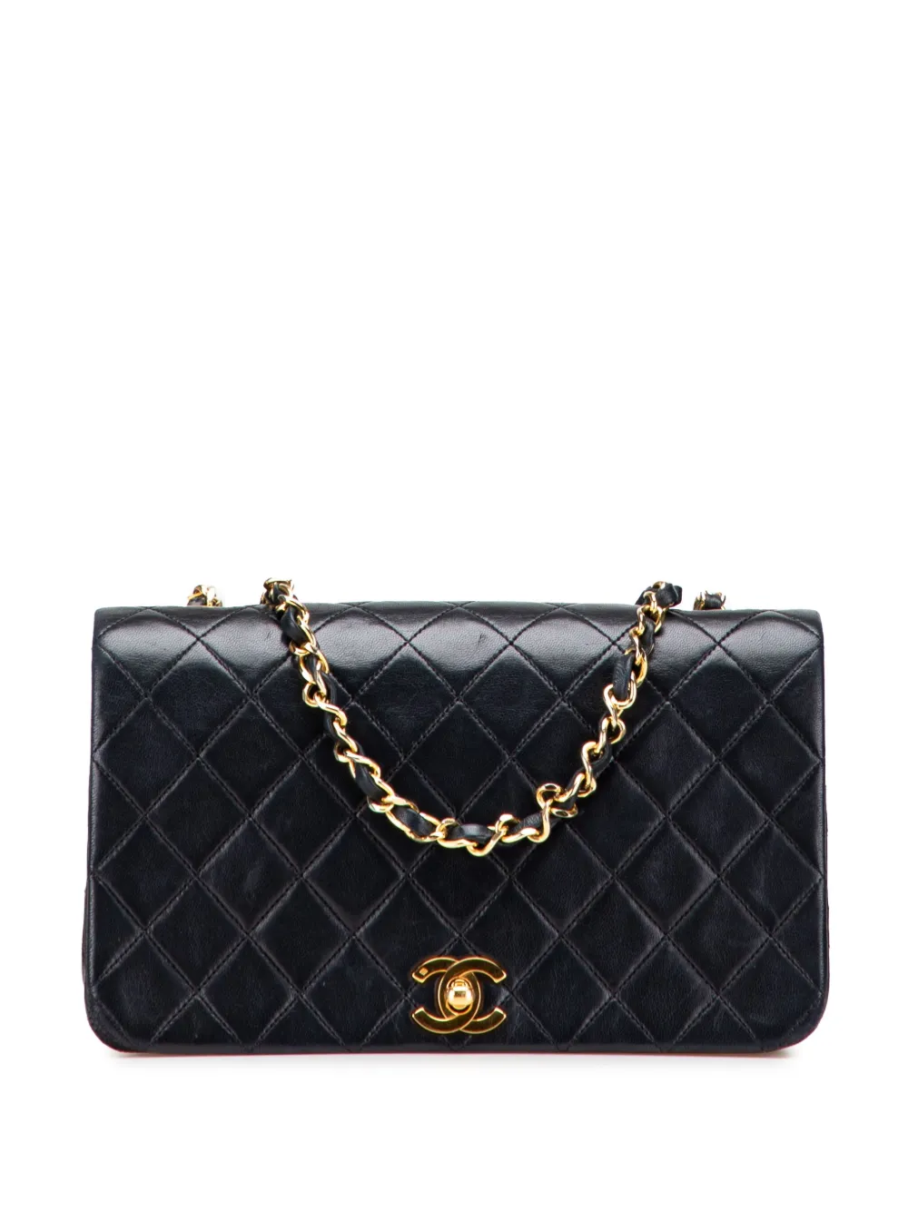 CHANEL Pre-Owned 1989-1991 CC Quilted Lambskin Full Flap crossbody bag CHANEL Pre-Owned 1989-1991 CC Quilted Lambskin Full Flap crossbody bag