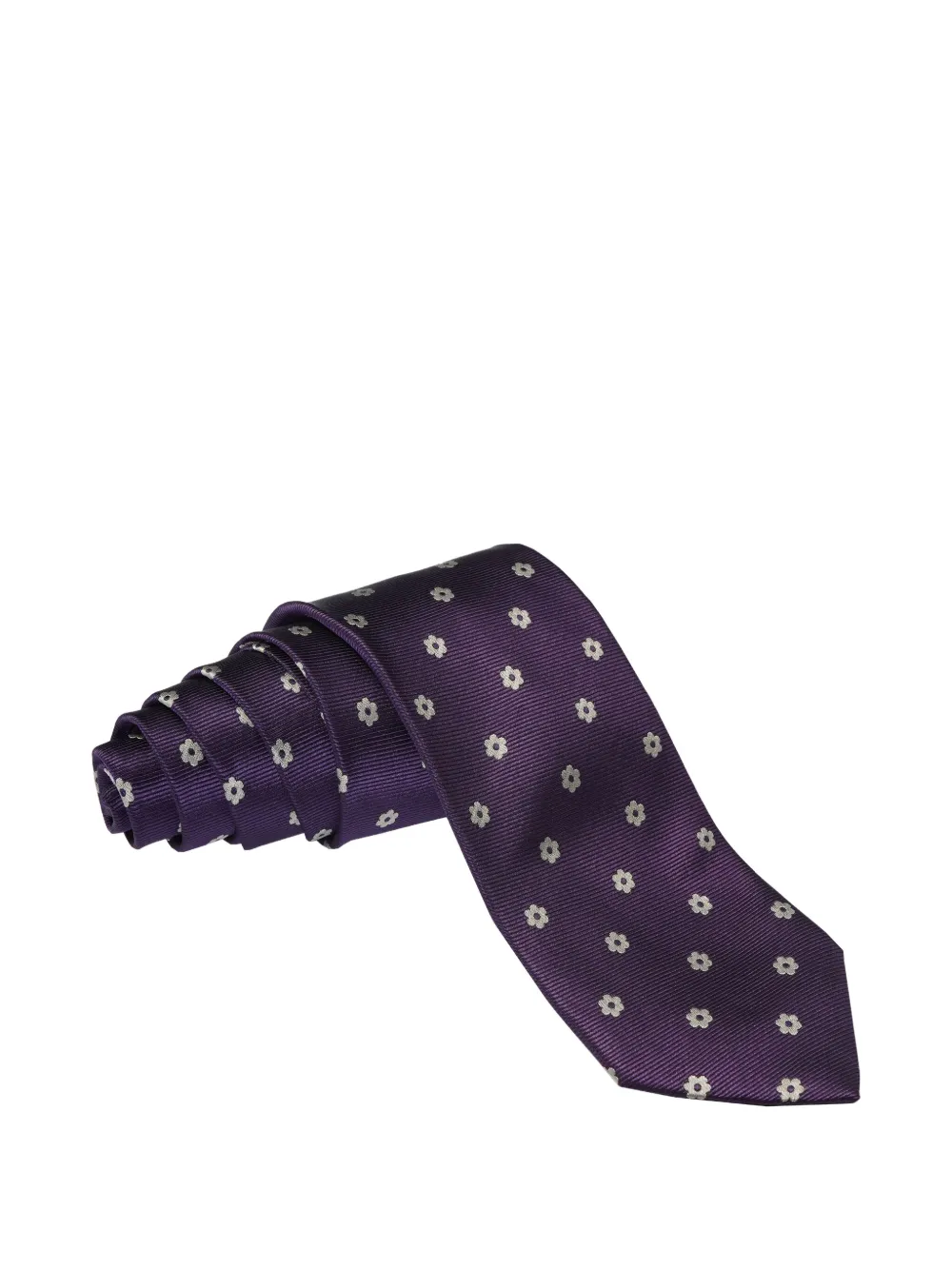 L´UOMO DI COLOSSO PISANO Cravatta a fiori in seta - Viola