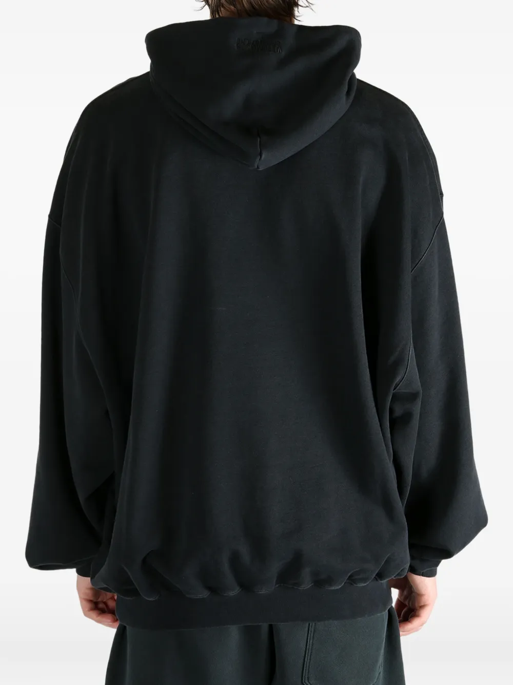 VETEMENTS graphic-print cotton-blend hoodie Zwart