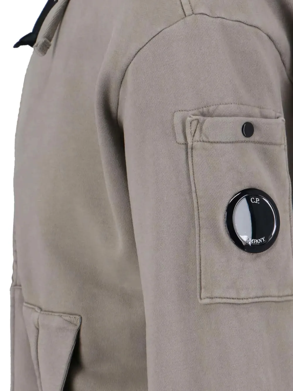 C.P. Company Hoodie met ritssluiting en goggle-detail Grijs