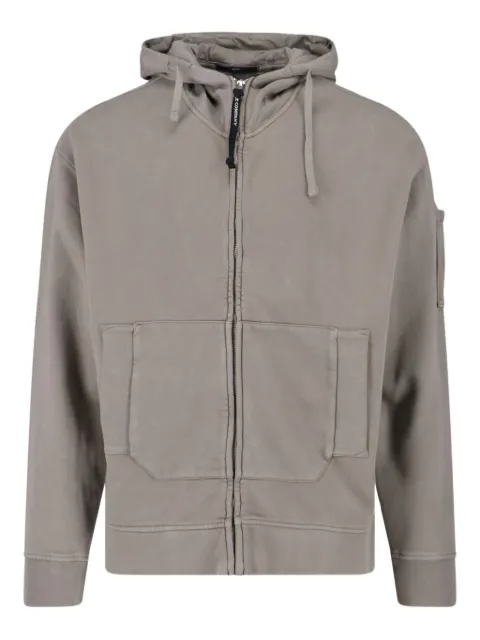 C.P. Company goggle-details zip-fastening hoodie