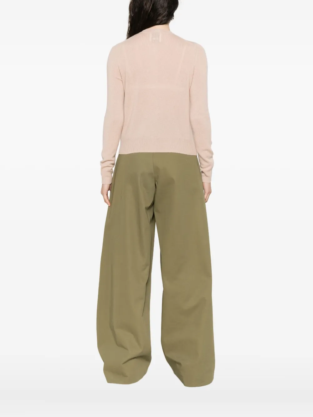Allude Bow-detail Cashmere Cardigan In Pink
