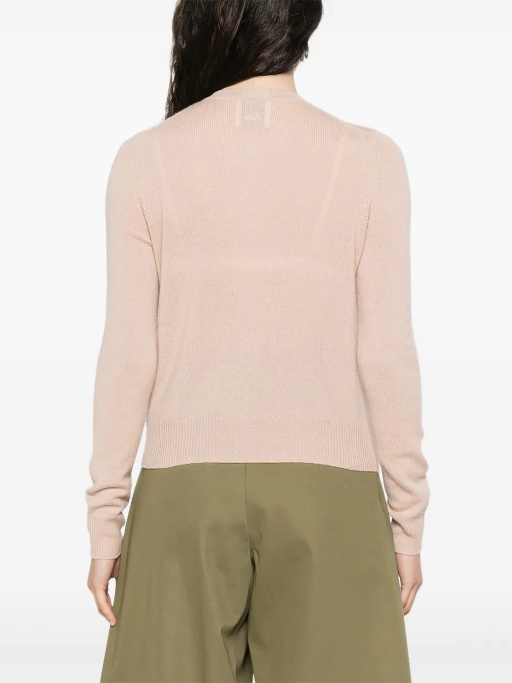 Allude Kasjmier vest met strikdetail Beige
