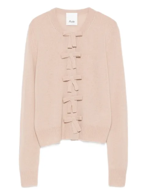 Allude bow-detail cashmere cardigan