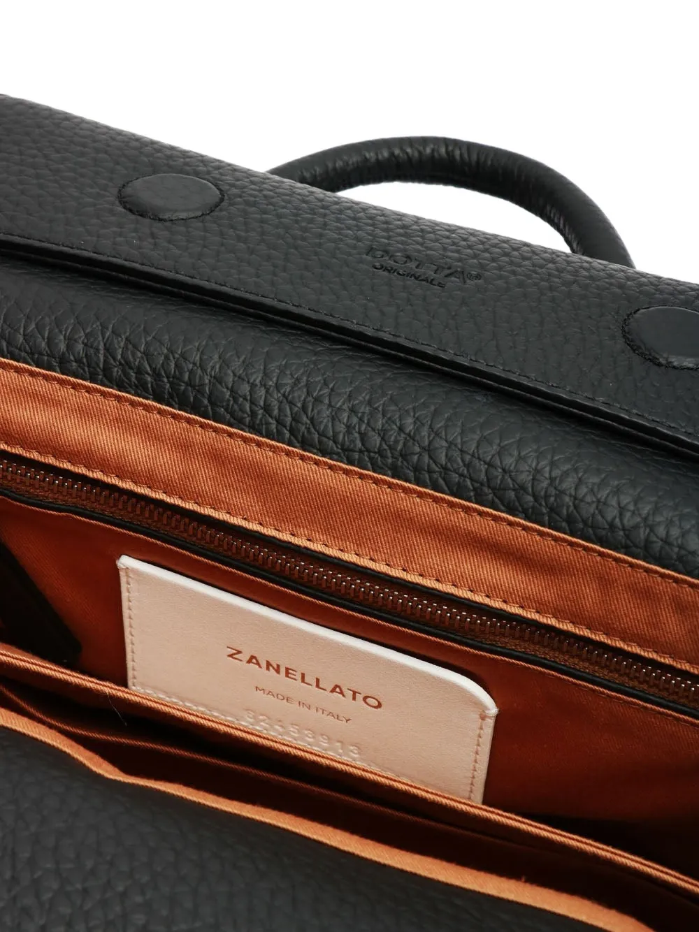 Zanellato Leather Tote Bag In Black