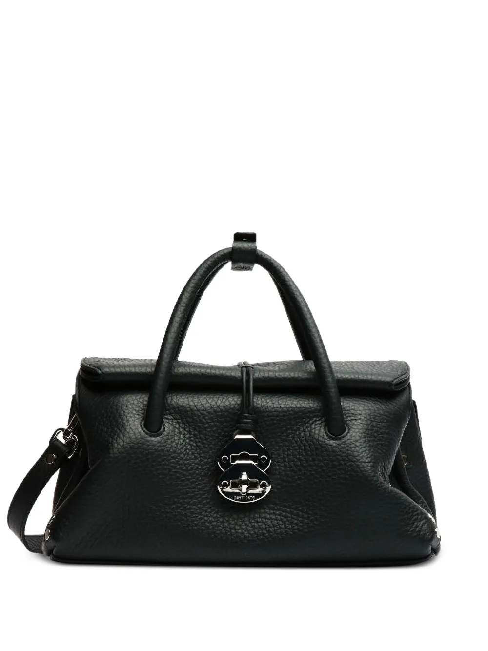 Zanellato Leather Tote Bag In Black