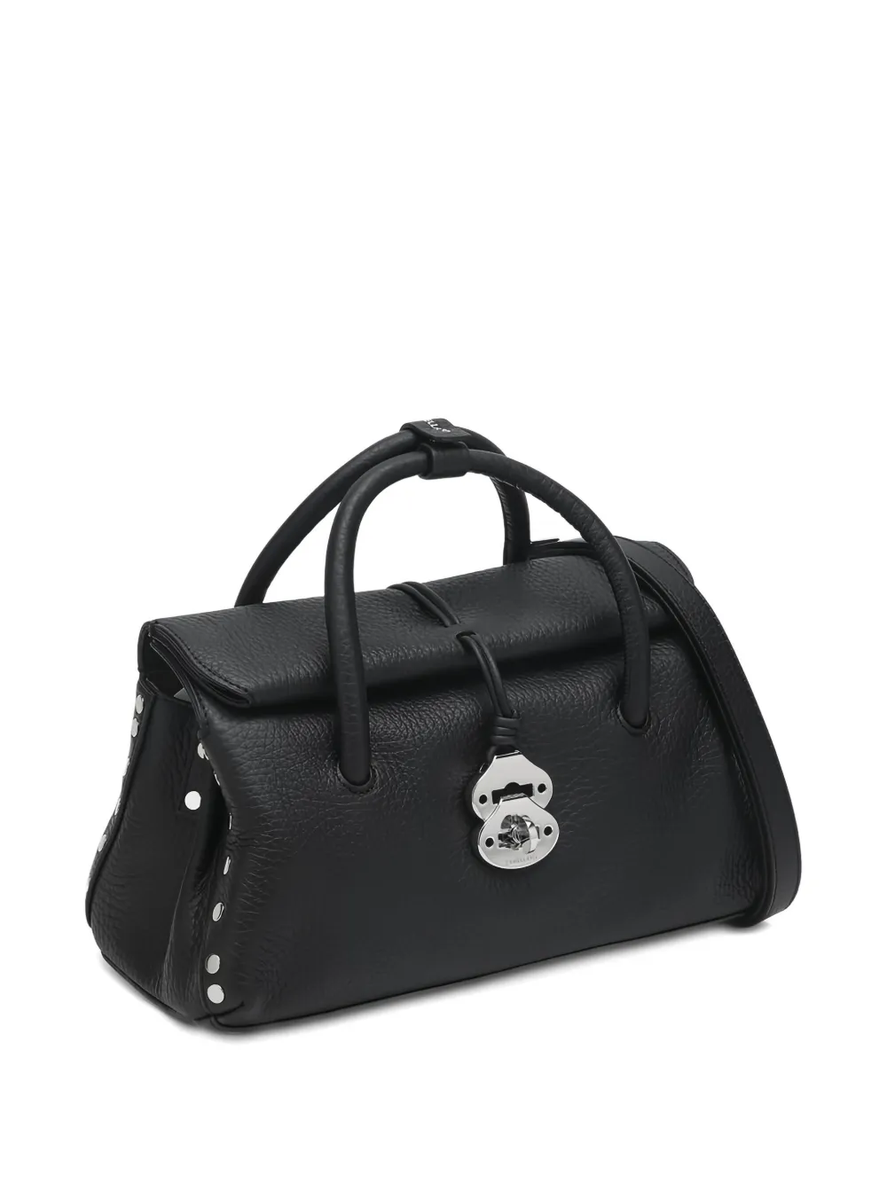 Zanellato Leren tas met studs Zwart