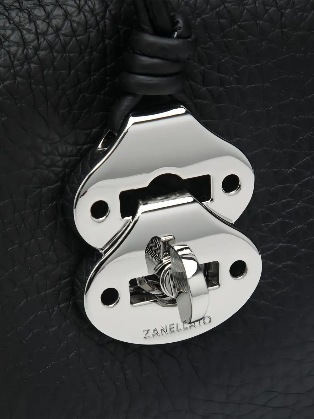 Zanellato Leren tas met studs Zwart
