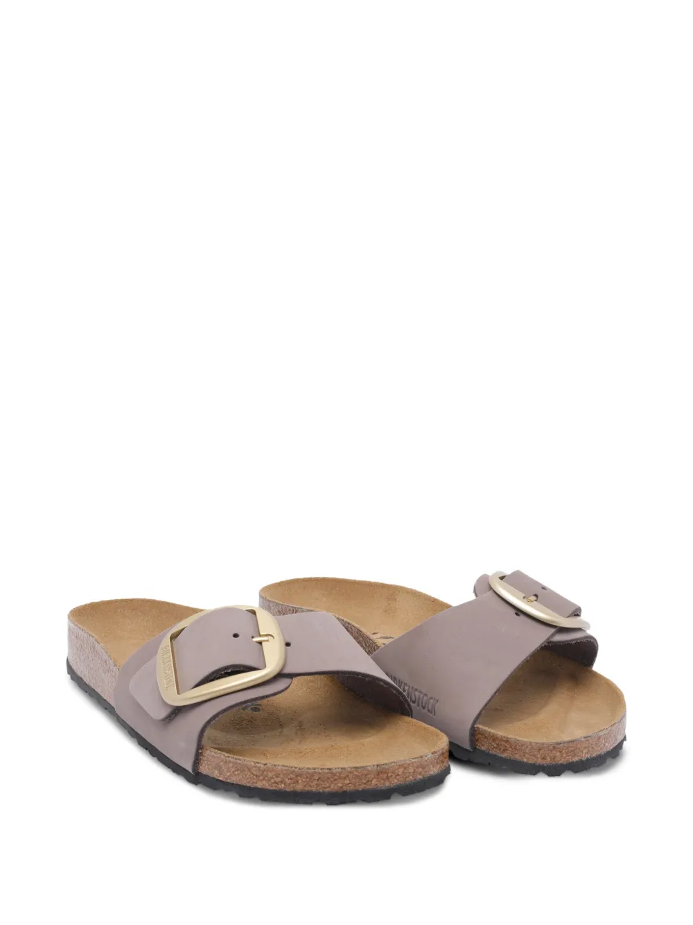 Birkenstock Madrid buckled leather flat sandals Purple