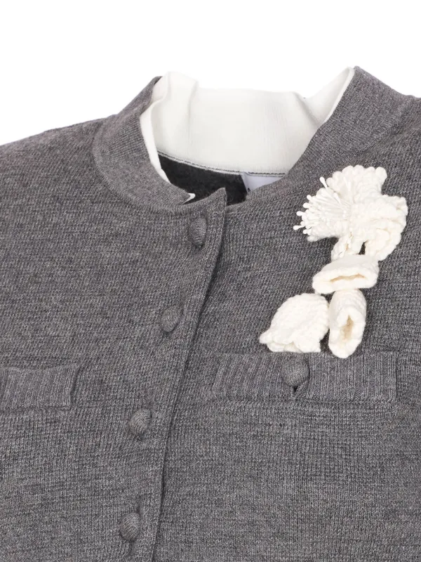 Self-Portrait crochet-flower Button Cardigan | Grey | FARFETCH Self-Portrait crochet-flower Button Cardigan | Grey | FARFETCH