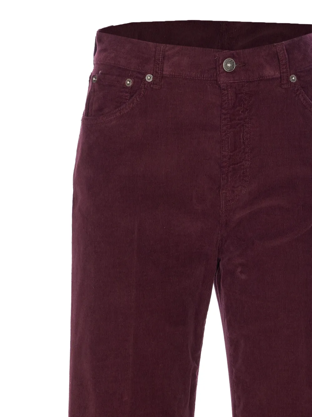 DONDUP Ribfluwelen broek met opgestikte zak Paars