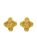 CHANEL Pre-Owned 1994 Interlocking CC clip-on earrings - Gold