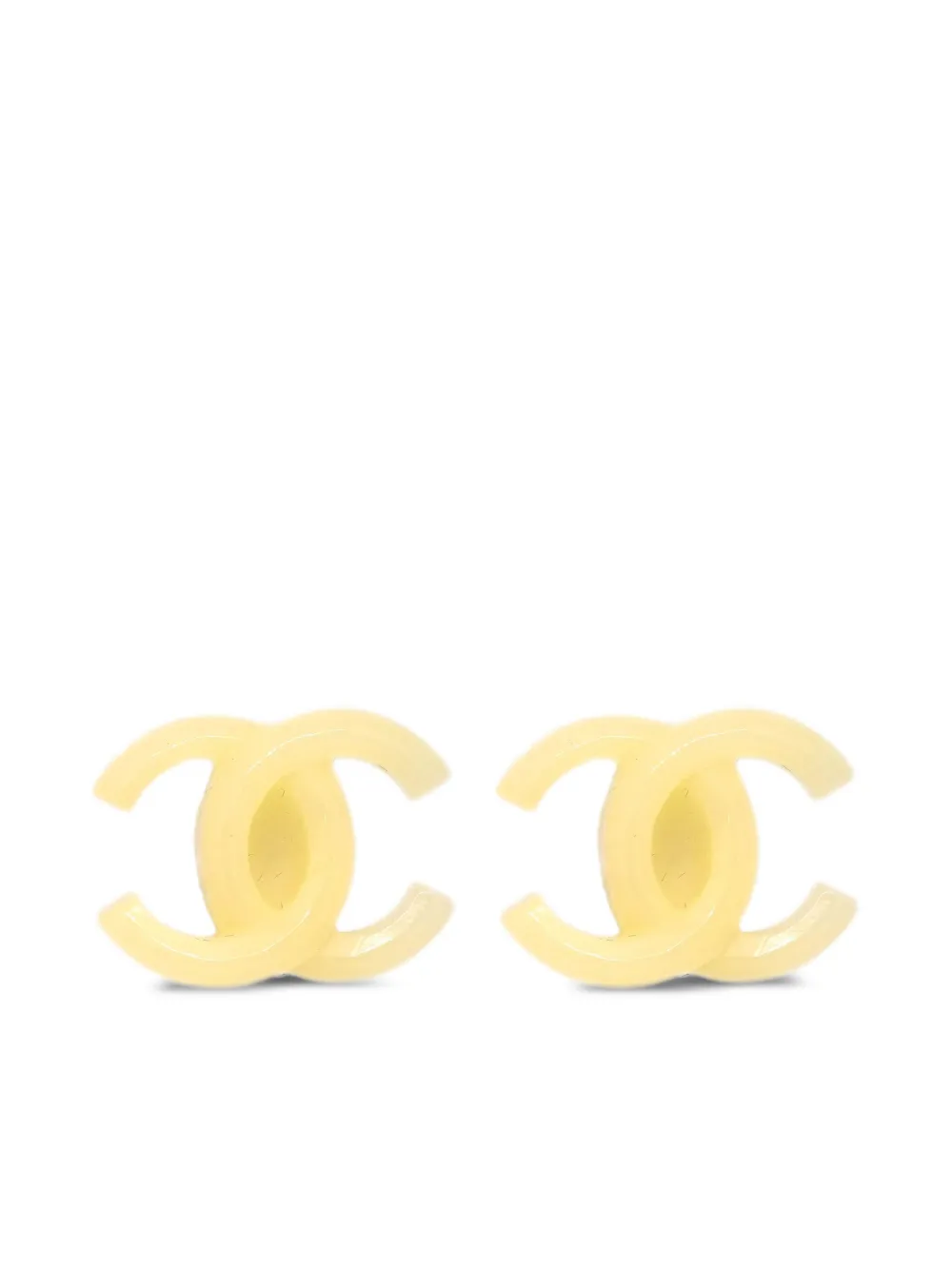 2002 Interlocking CC clip earrings