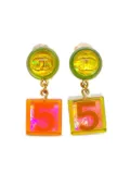CHANEL Pre-Owned 1997 Cube dangle earrings - Gold