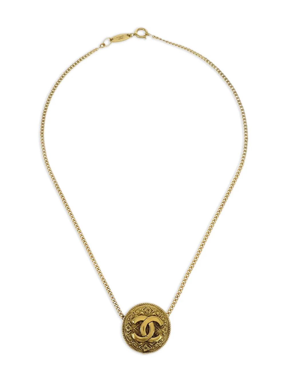 1982 Medallion chain pendant necklace
