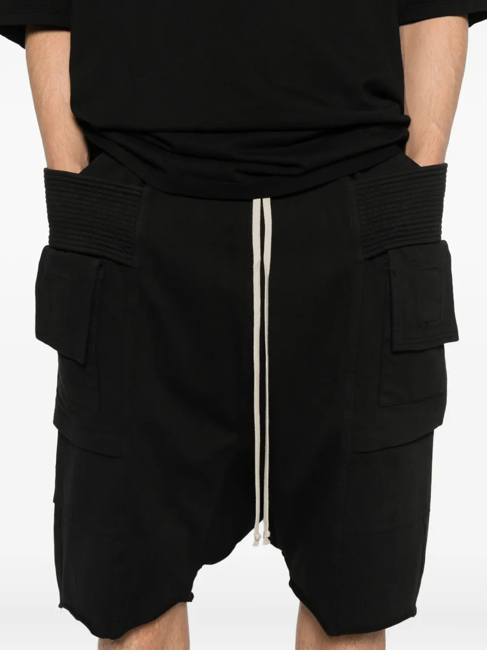 Rick Owens DRKSHDW cargo-pockets drawstring shorts Zwart