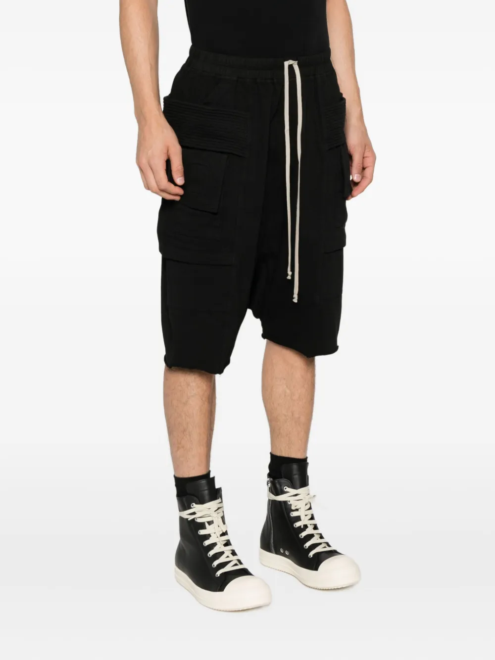 Rick Owens DRKSHDW cargo-pockets drawstring shorts Zwart