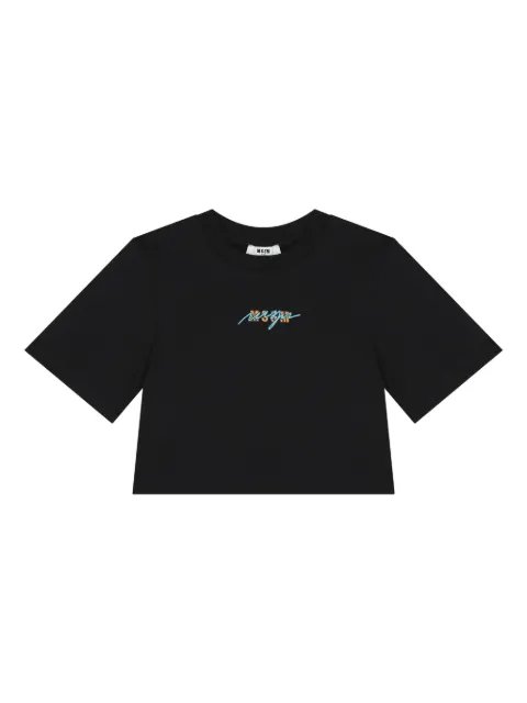MSGM Kids playera corta con detalle del logo