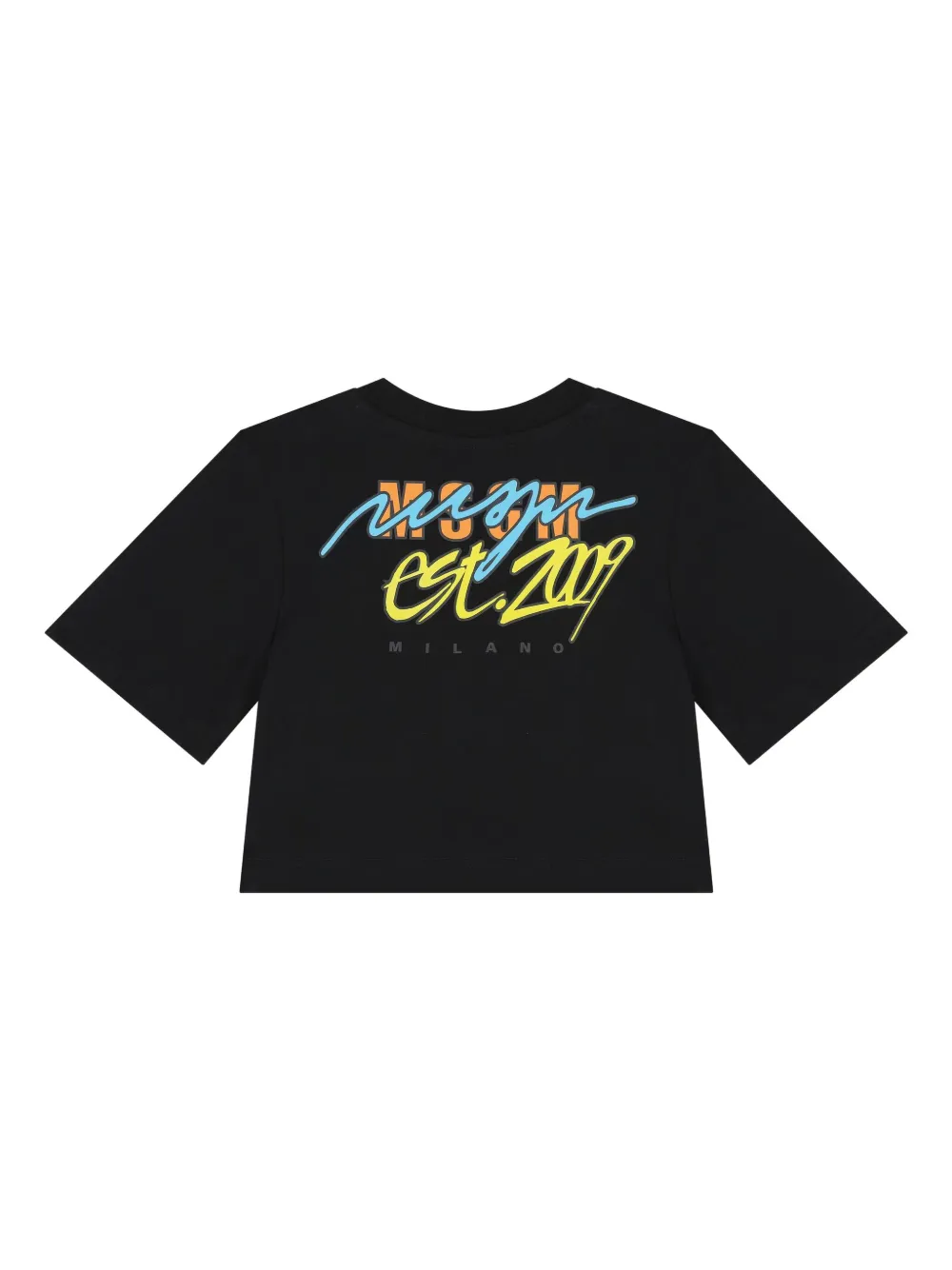 MSGM Kids logo-detail cropped T-shirt | Boys T-Shirts | Image 2