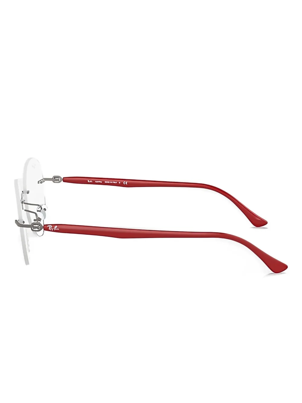 Ray-Ban Bril met randloos rond montuur Rood