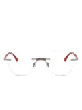 Ray-Ban round-frame rimless glasses - Red