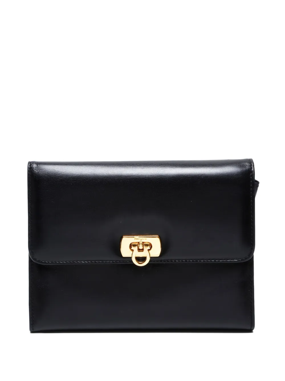 Ferragamo Pre-Owned 1990-2000s Gancini leather clutch bag | Black | Image 1