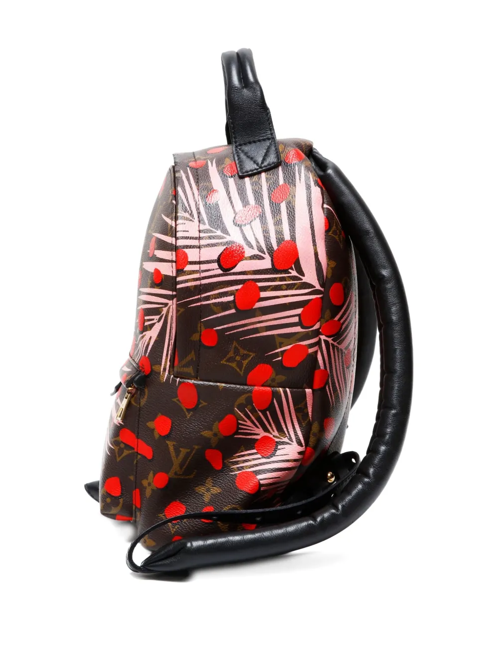 Pre-owned Louis Vuitton 2016 Jungle Dot Palm Springs Pm Backpack In Brown