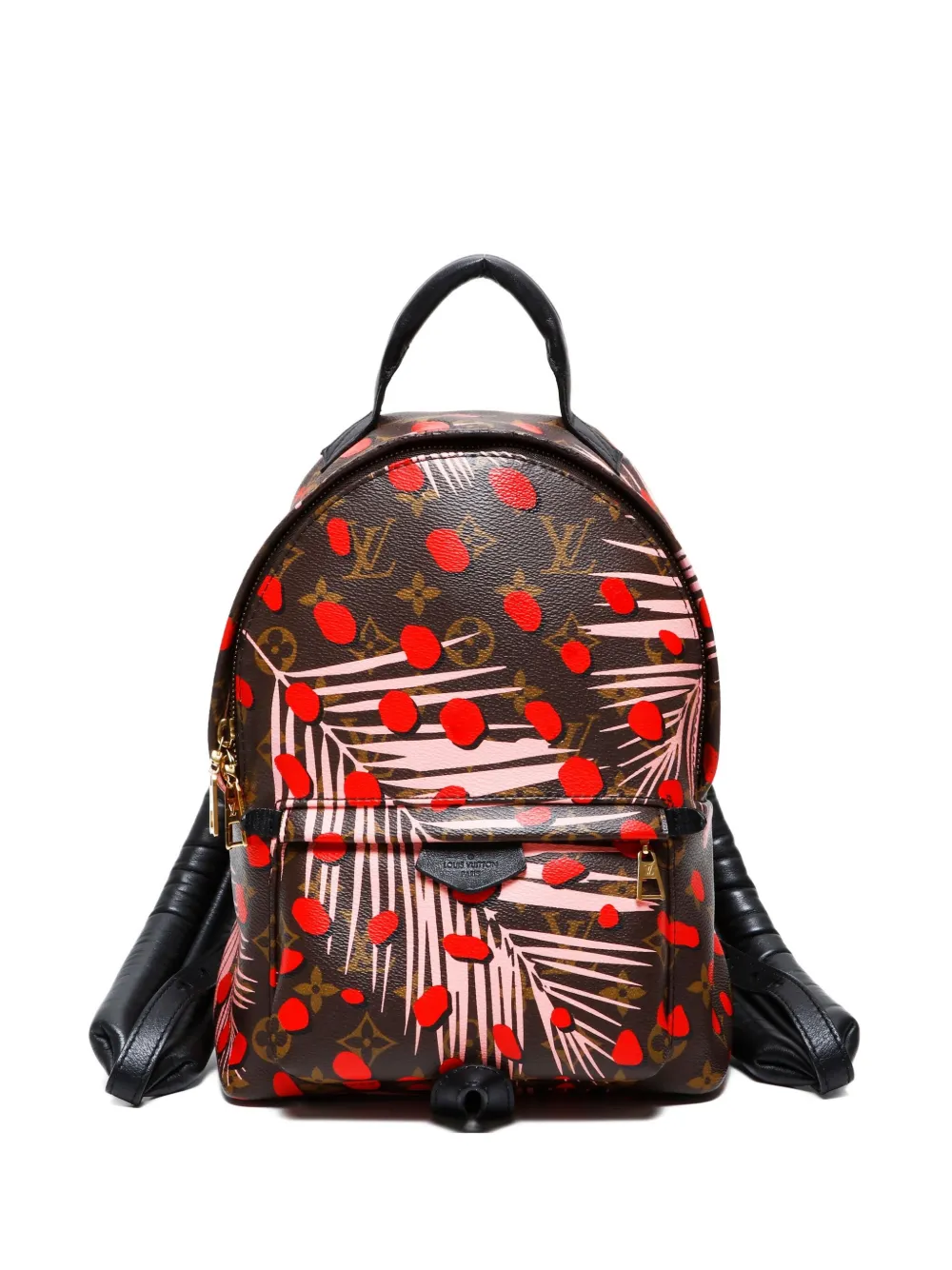 Pre-owned Louis Vuitton 2016 Jungle Dot Palm Springs Pm Backpack In Brown