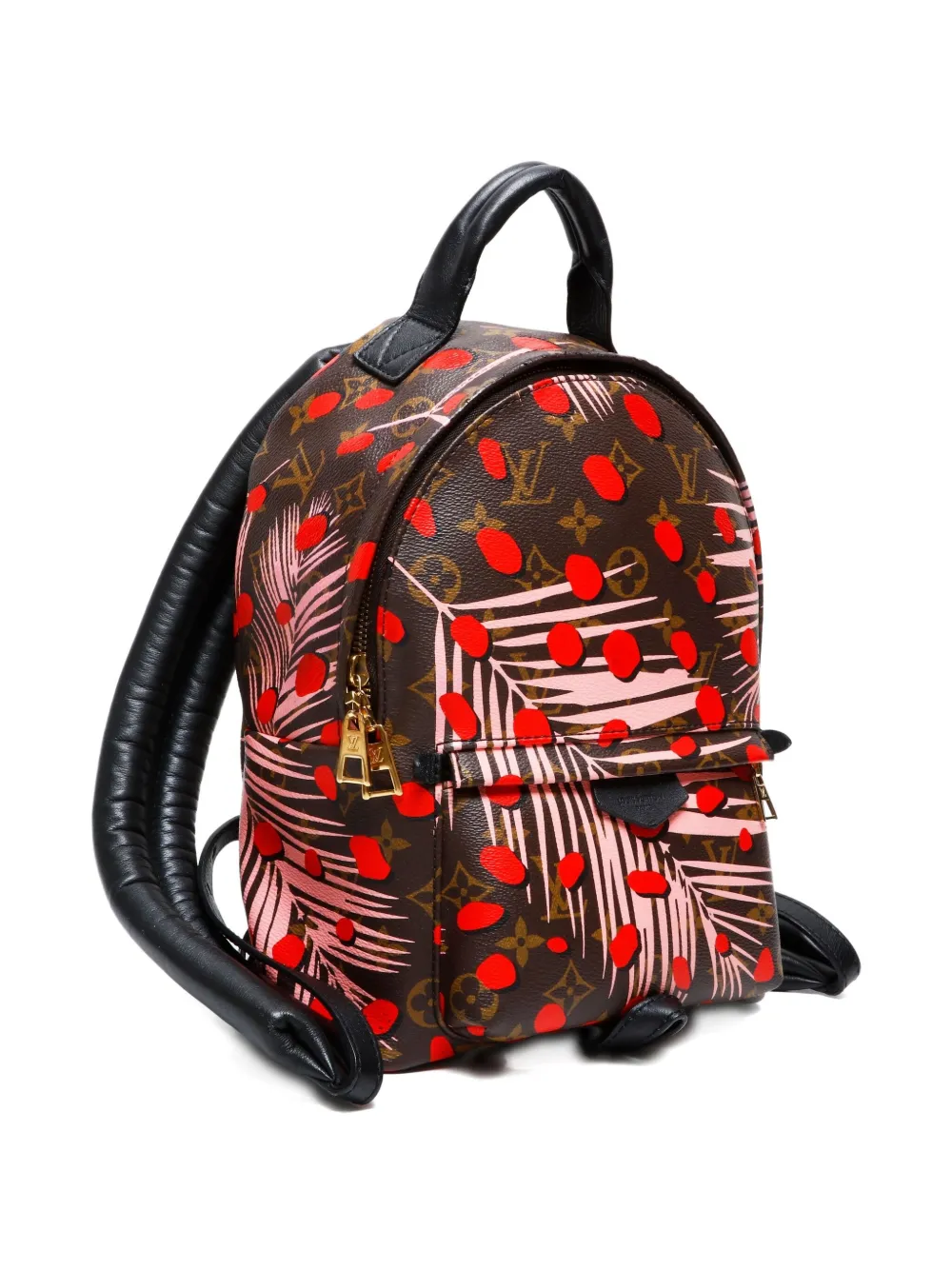 Pre-owned Louis Vuitton 2016 Jungle Dot Palm Springs Pm Backpack In Brown