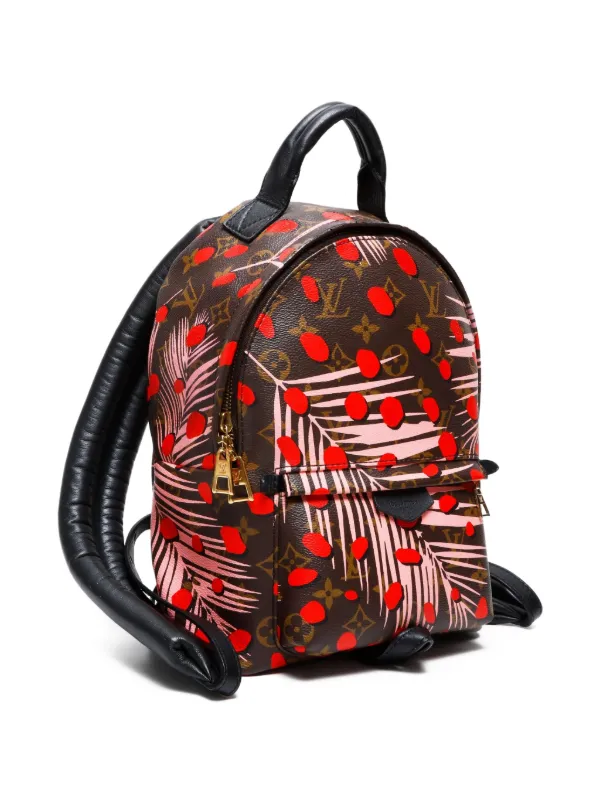 black and red louis vuitton backpack tan Monogram Infrarouge Palm Springs Mini 1841772 FASHIONPHILE a front exterior zip pocket Lv Montsouris Black And Red