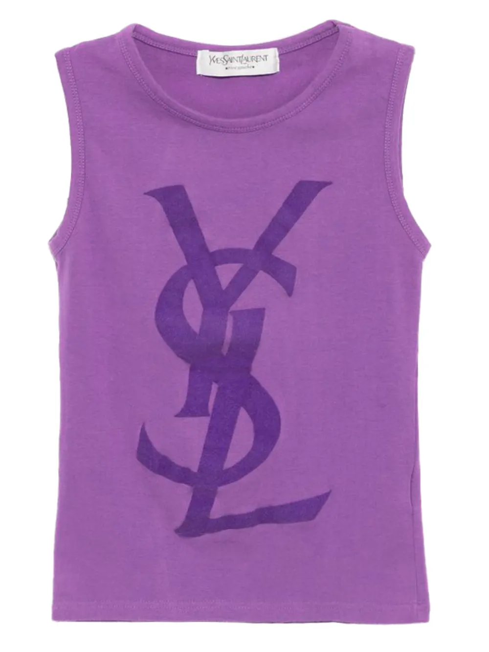 Pre-owned Saint Laurent 1990-2000s Sleeveless Top In Purple